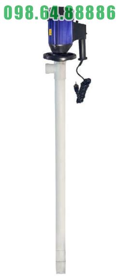 Bơm thùng phuy hóa chất loại nhúng, vật liệu PTFE chống ăn mòn model JDT-600W